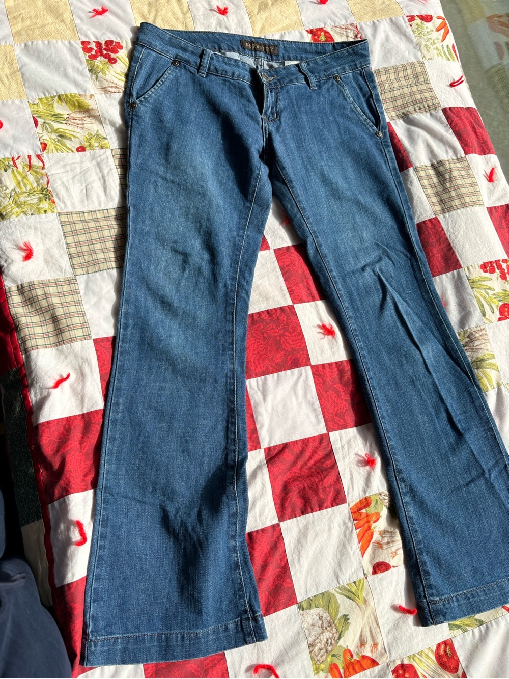 Burberry Blue Denim Flared Jeans